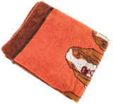 Produits Hermes Chocolat/Orange Vintage "Basset Hound" Beach Towel 150 x 90 cm