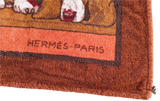 Produits Hermes Chocolat/Orange Vintage "Basset Hound" Beach Towel 150 x 90 cm