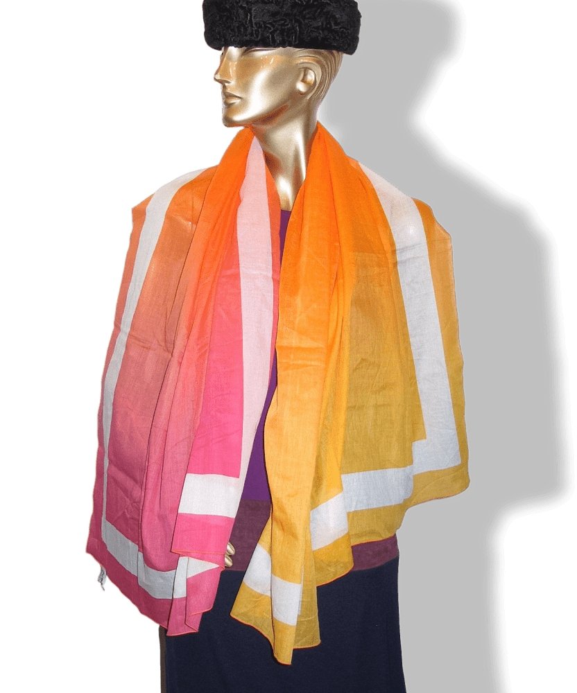 Hermes Degrade Voile de Cotton Pareo Shawl Wrap Stole