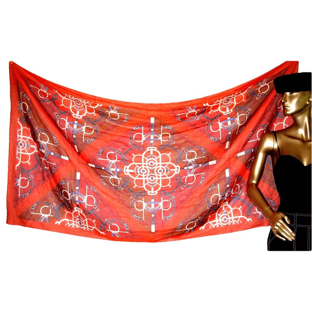 Hermes Eperons d'Or Cotton Pareo