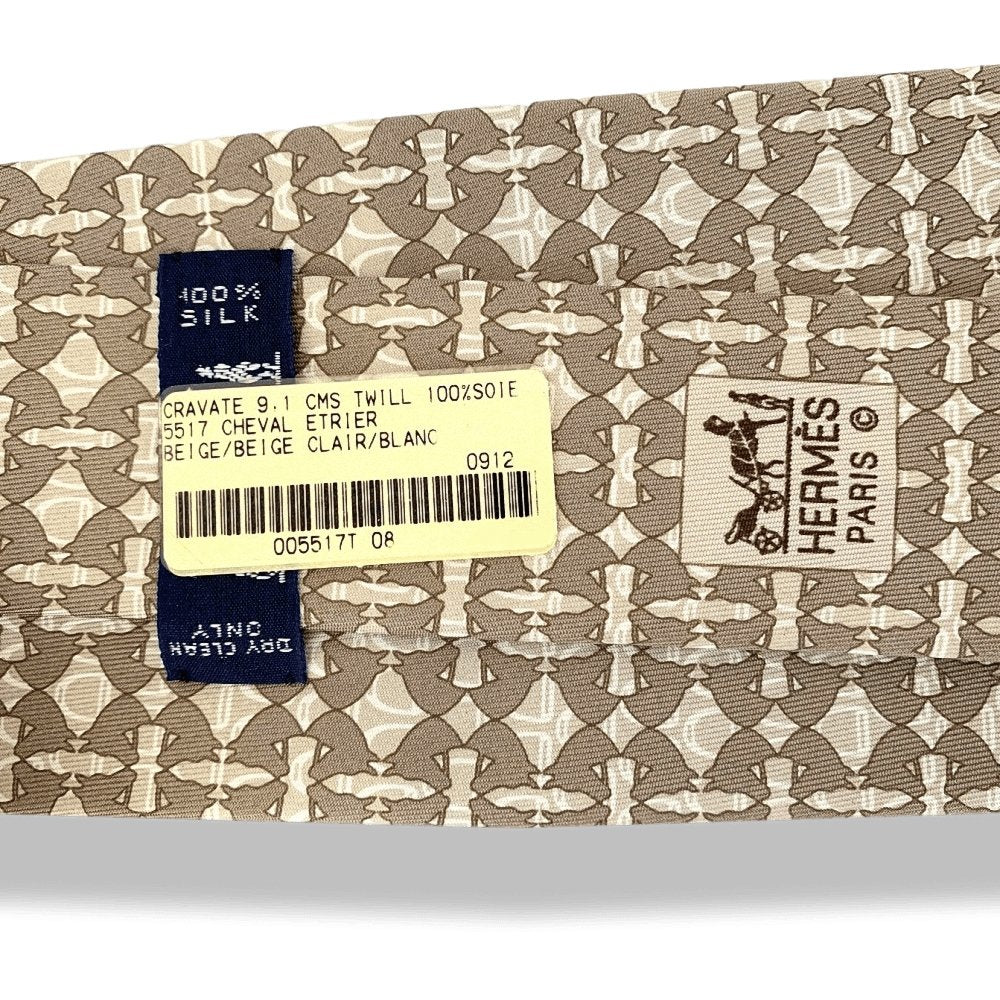 Hermes CHEVAL ETRIER Twill Silk Tie