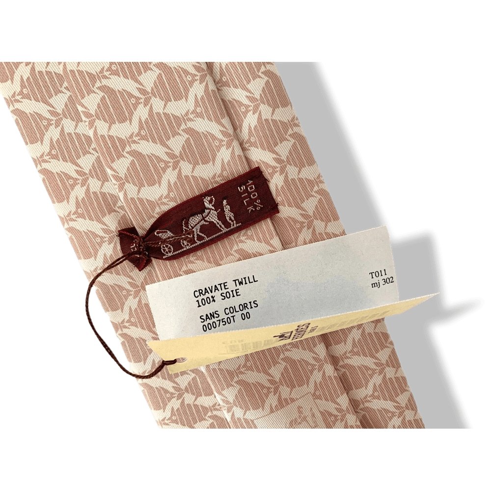 Hermes FISH Twill Silk Tie 9cm
