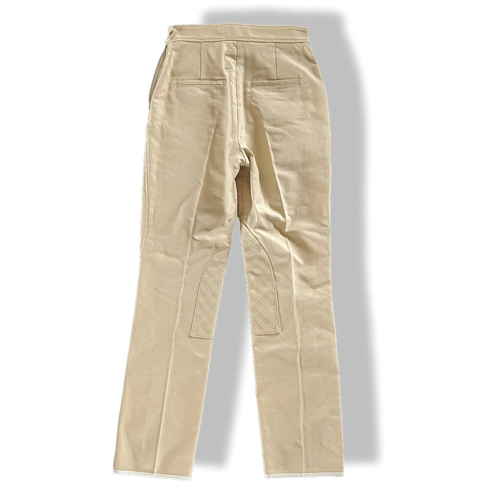 Hermes Beige Silice PANTALON ESPRIT JODHPUR Stretch Cotton Woman Pants, BNWT!
