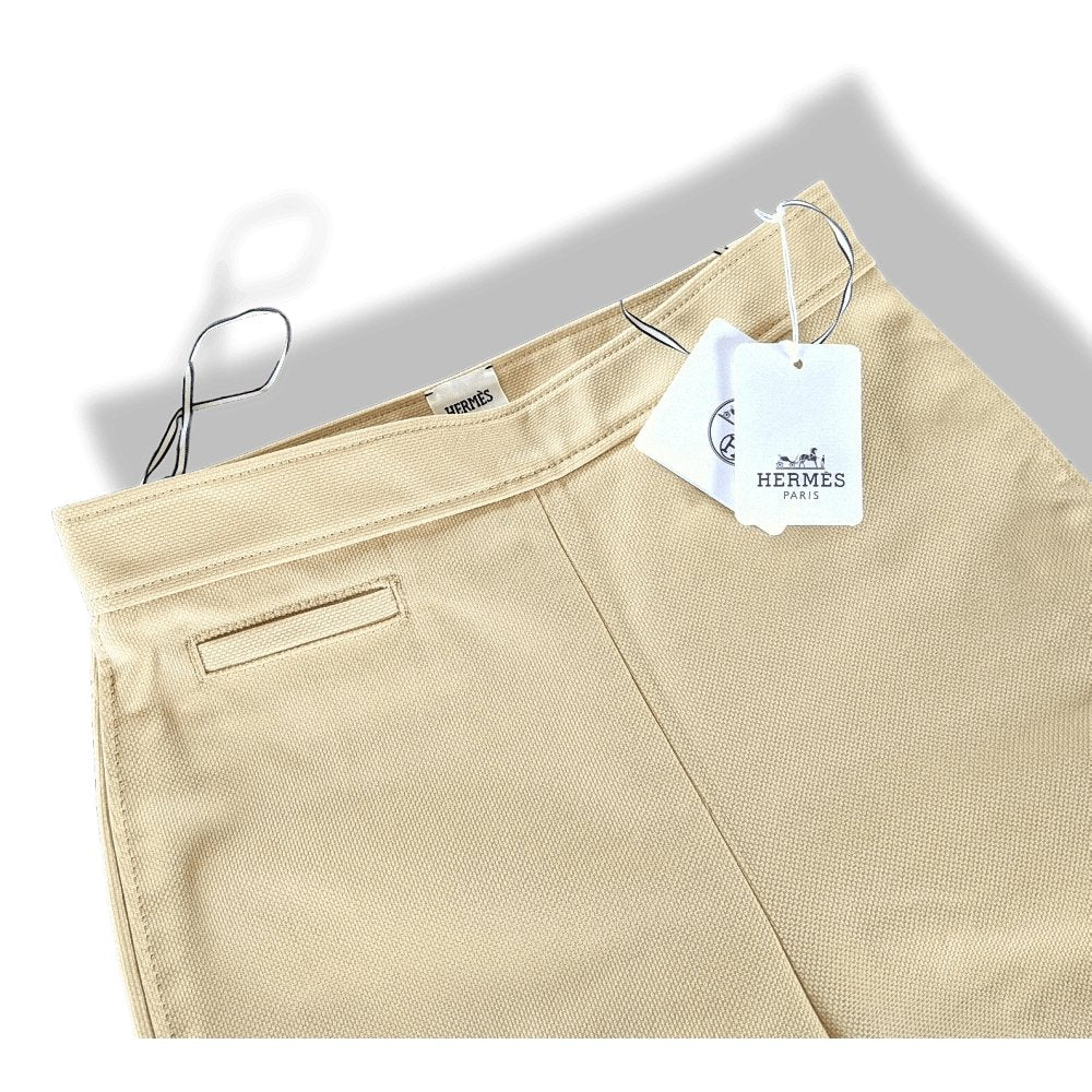Hermes Beige Silice PANTALON ESPRIT JODHPUR Stretch Cotton Woman Pants, BNWT!