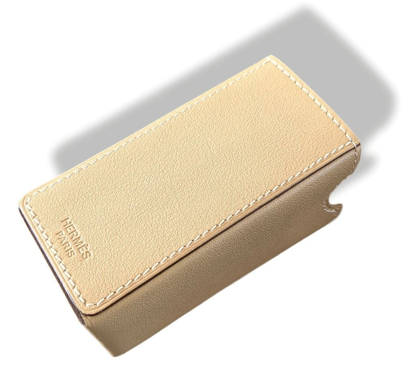 Hermes Beige Small Leather Pencil CASE, BNEW!