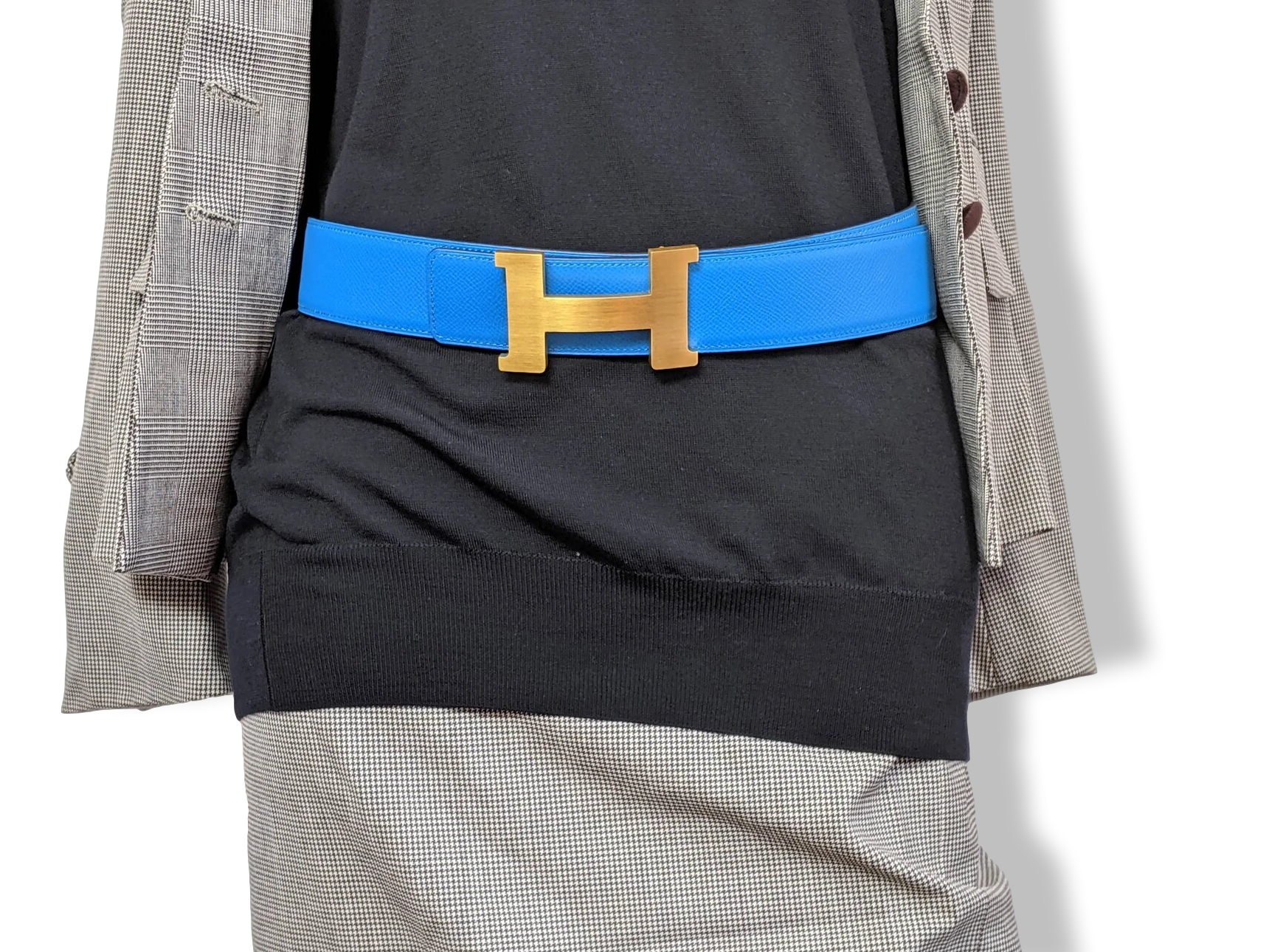 Hermes [67] Huge Brushed Gold/Or Brosse Belt Buckle Constance 42 MM, New in Pochette and White Box!