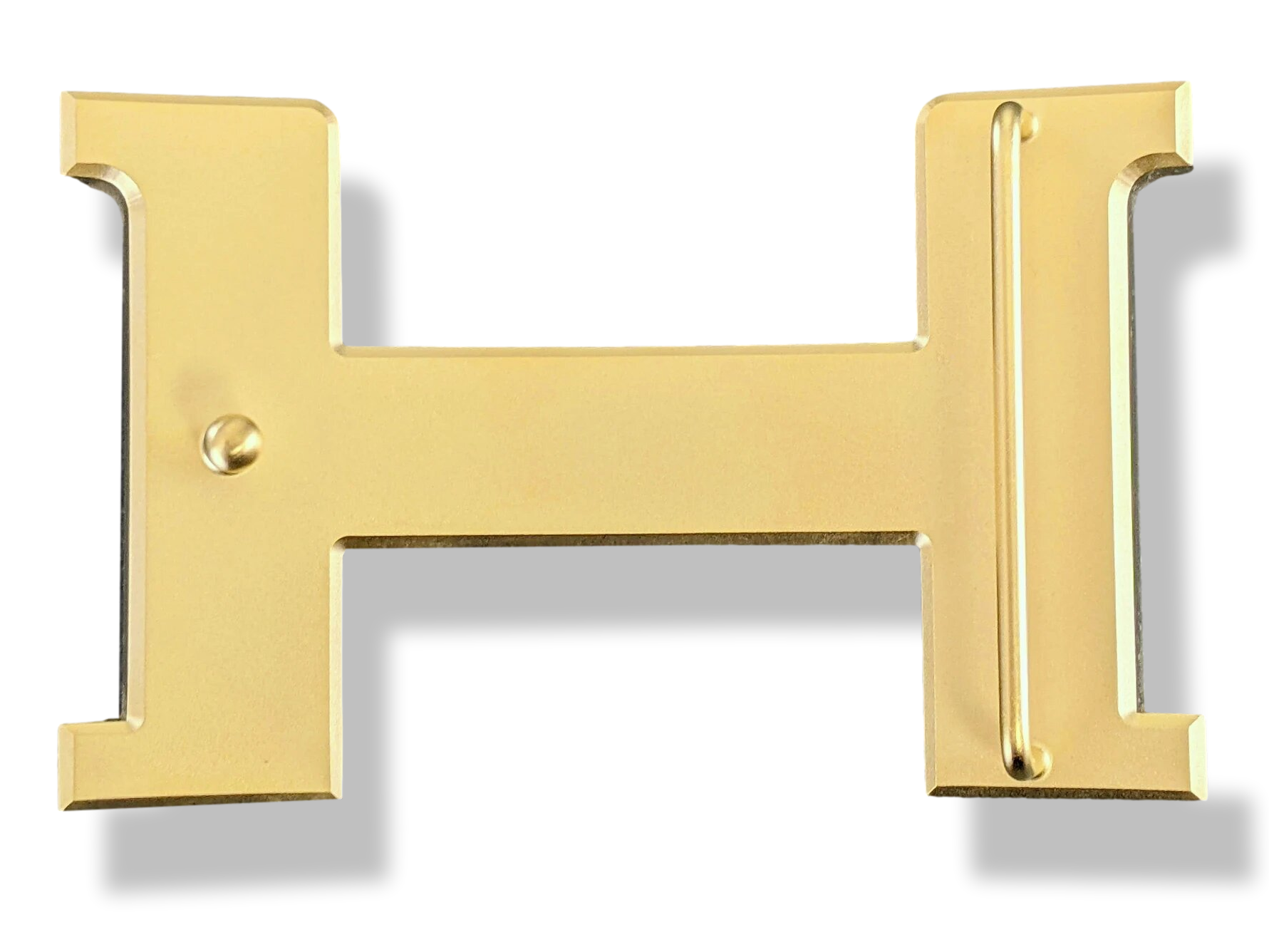 Hermes [67] Huge Brushed Gold/Or Brosse Belt Buckle Constance 42 MM, New in Pochette and White Box!