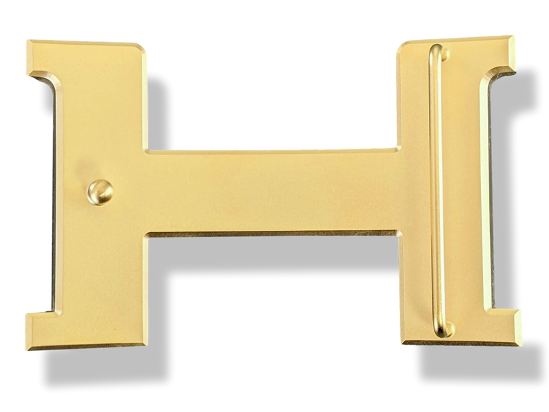 Hermes Belt Constance Etoupe / White 42mm Brushed Gold Buckle 105 New