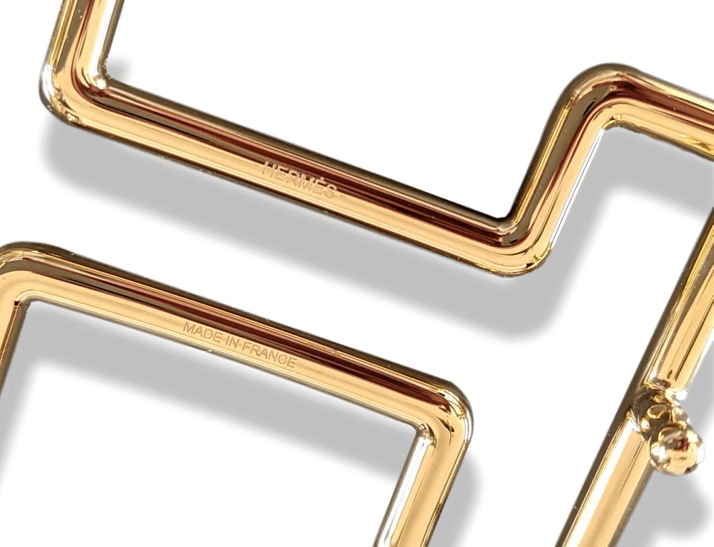 Hermes Big Shiny Gold Belt Buckle TONIGHT 38mm, New with Pouch!