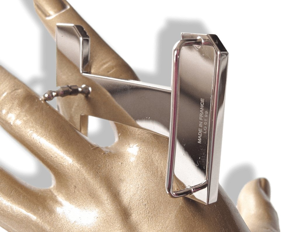 Hermes Big Shiny Silvered Belt Buckle
