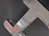 Hermes Big Shiny Silvered Belt Buckle H Optique 3D 38 mm, New with flaws! - poupishop