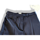 Hermes Black-Blue Grain de Poudre PANTALON CIGARETTE 100% Virgin Wool Women Pants Ret. €1200, BNWT! - poupishop