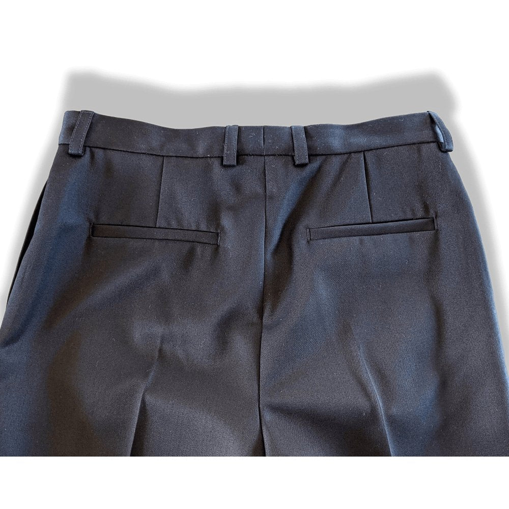 Hermes Black-Blue Grain de Poudre PANTALON CIGARETTE 100% Virgin Wool Women Pants Ret. €1200, BNWT! - poupishop
