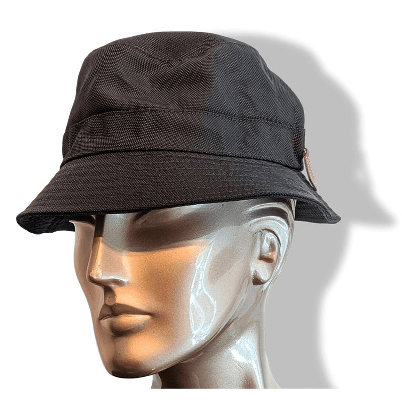 Hermes Black Bucket ABBESSES Bob Hat by CHAPEAUX MOTSCH Sz57 New 