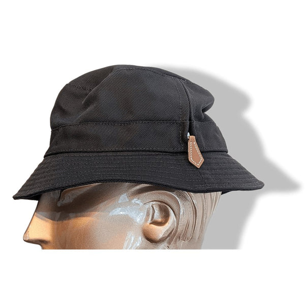 Hermes Black Bucket Hat by CHAPEAUX MOTSCH Sz57, New!