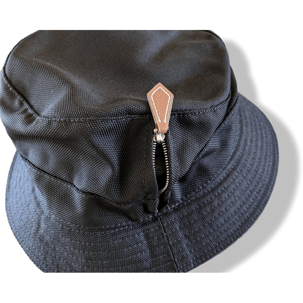 Hermes Black Bucket Hat by CHAPEAUX MOTSCH Sz57, New!
