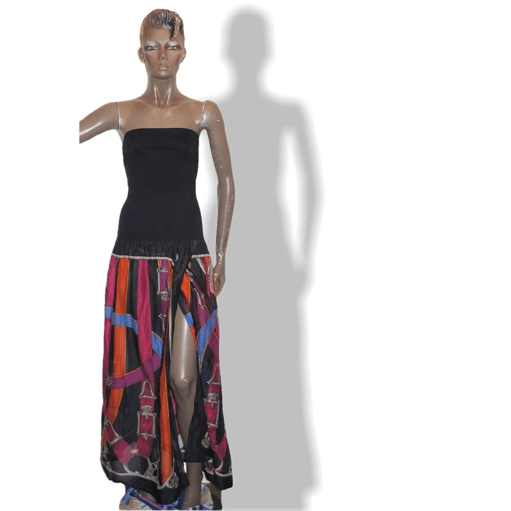 Hermes Cavlcadour Cotton Summer Sleeveless Bustier Beach Dress