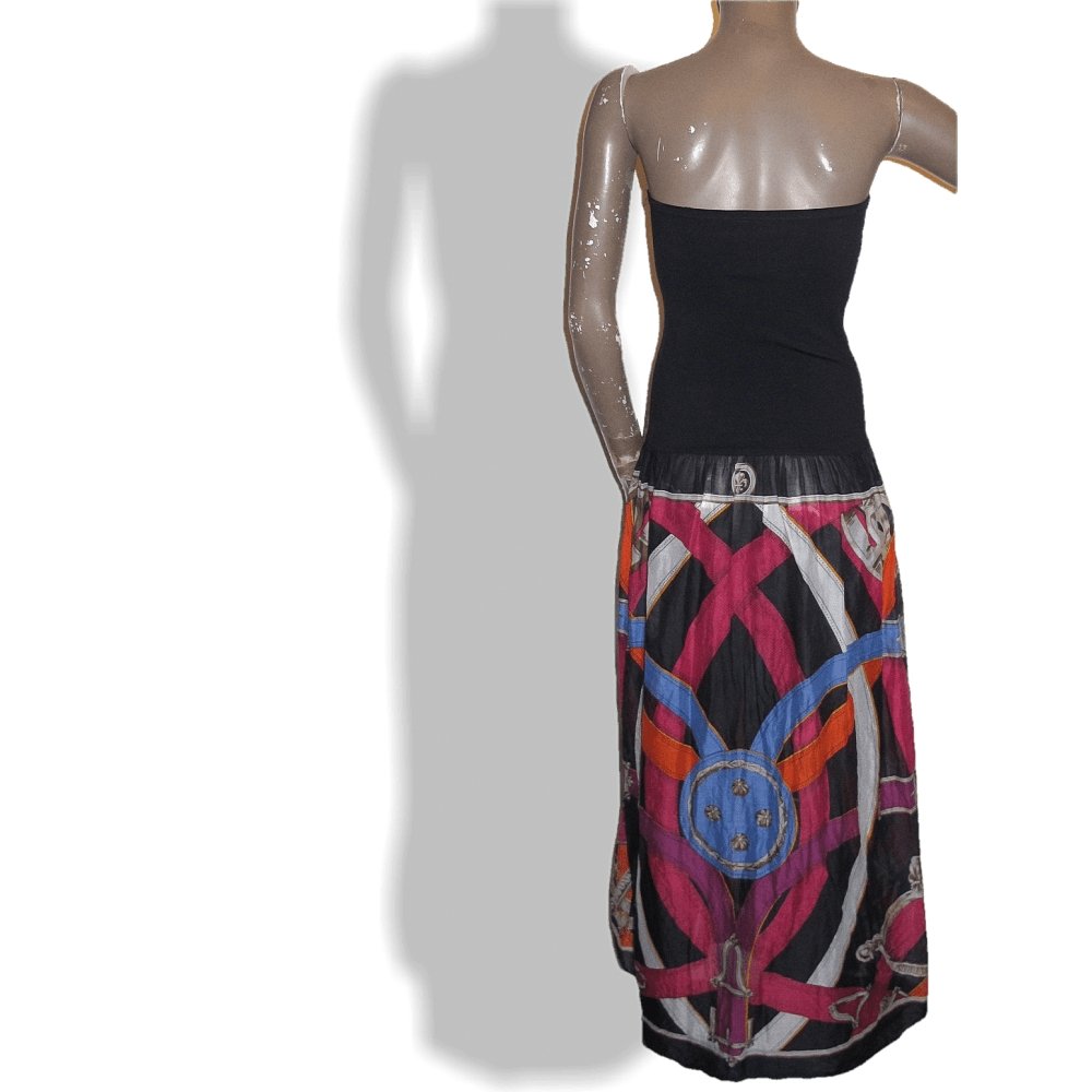 Hermes Cavlcadour Cotton Summer Sleeveless Bustier Beach Dress