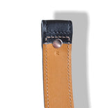 Hermes Chamonix Leather and Plated Silver Pagode Unisex Bracelet