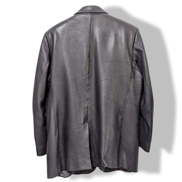 Hermes Black Deer Leather Men's Jacket Sz56, Pur Luxe!