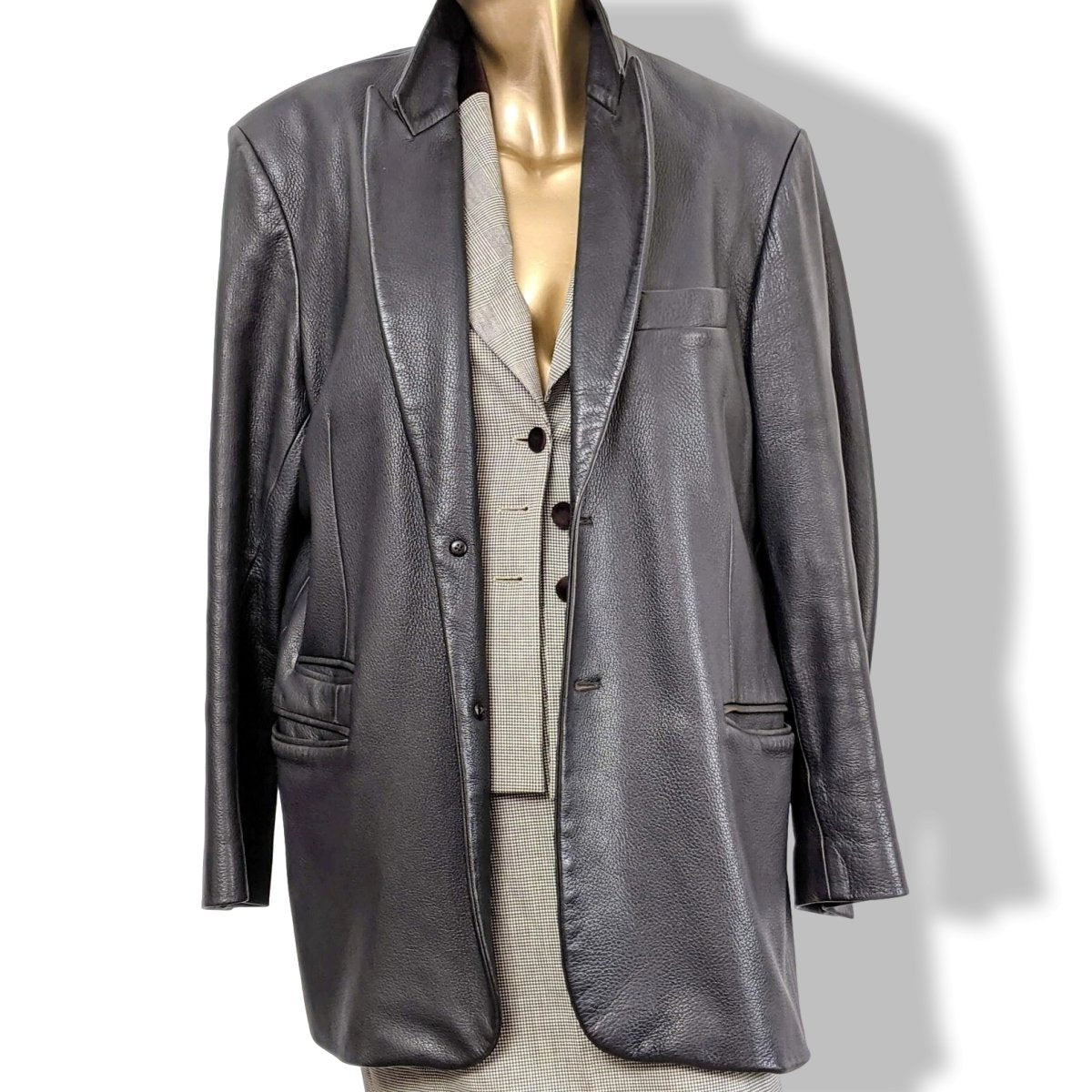 Hermes Black Deer Leather Men's Jacket Sz56, Pur Luxe!