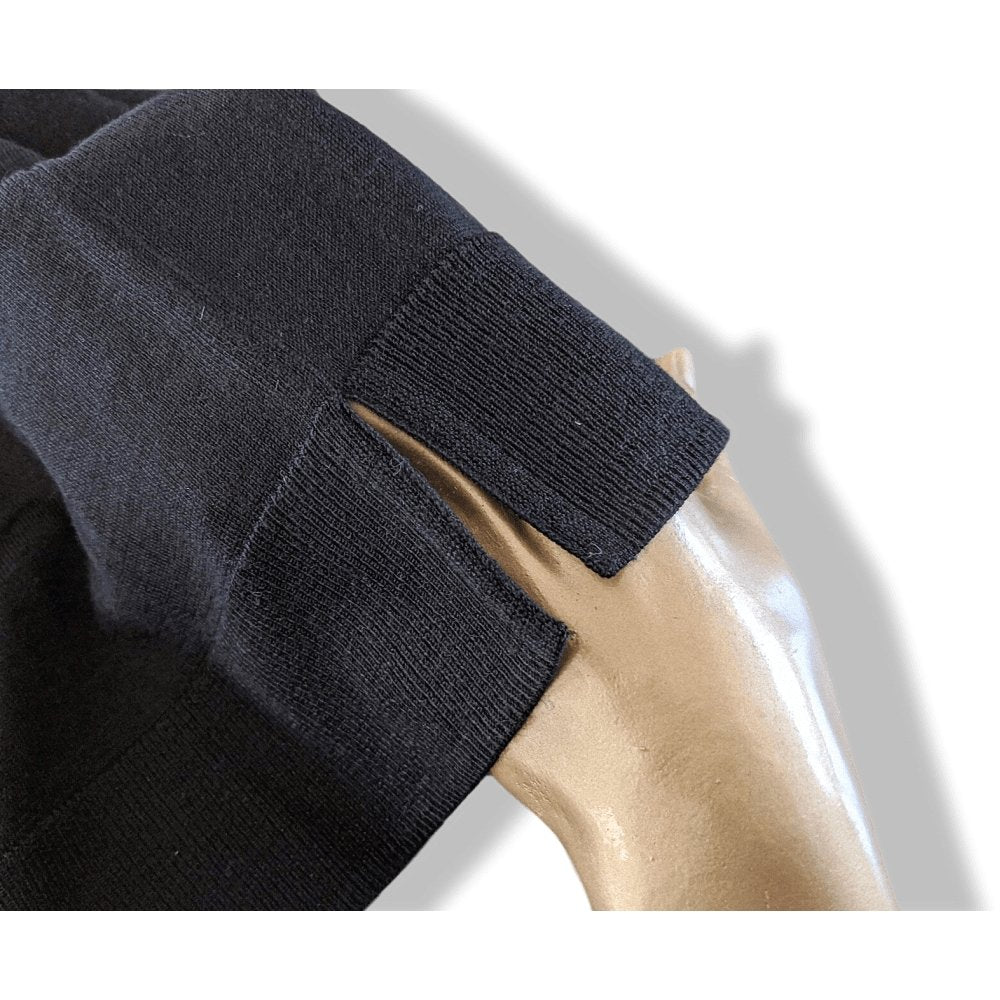 Hermes Black Fine Knite of Silk/Cotton UNIFORME H Sleeveless Sweater V, BNEW!