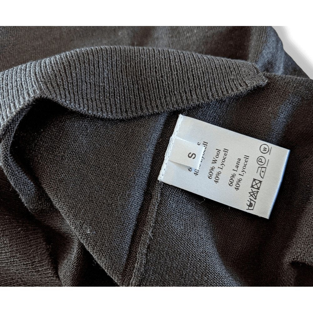 Hermes Black Fine Knite of Silk/Cotton UNIFORME H Sleeveless Sweater V, BNEW!