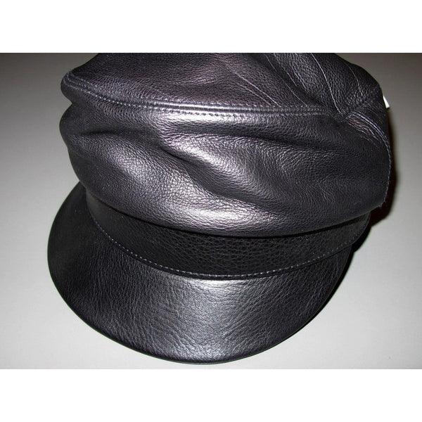 Hermes Black Grained Calfskin Frida Cap Hat Sz54, NWT! - poupishop