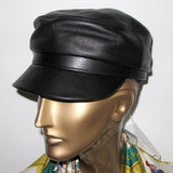 Hermes Black Grained Calfskin Frida Cap Hat Sz54, NWT! - poupishop