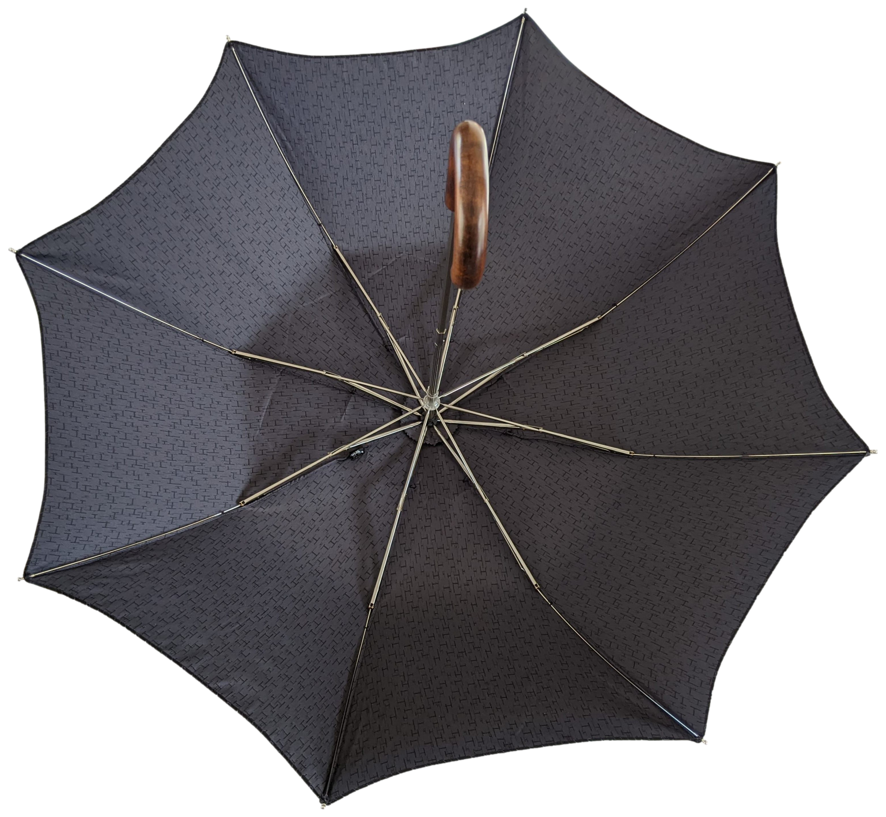 Produits Hermes Noir/Gris Parapluie " Pluie de H " Folding Umbrella,