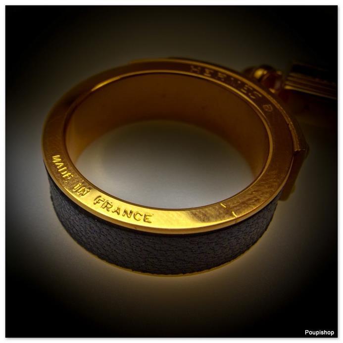 Hermes Black Kelly Scarf Ring / Unisex Ring Charm, NEW! - poupishop
