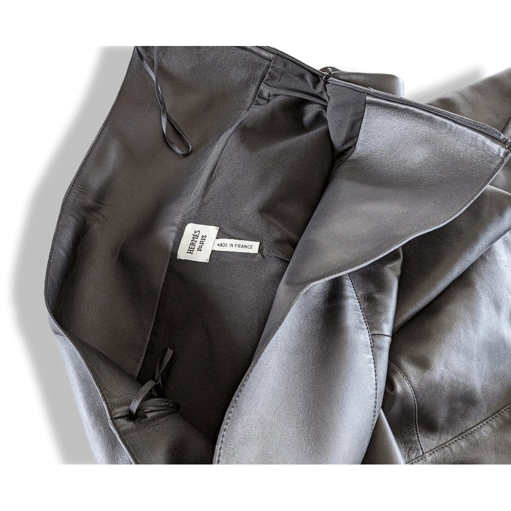 Hermes Black Lambskin Women Pants Ret. €3500, BNEW! - poupishop