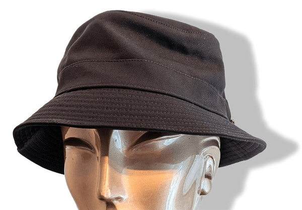 Hermes Black Lambskin Wool&Cashmere ABBESSES Bucket Bob Hat, Sz58, New! - poupishop