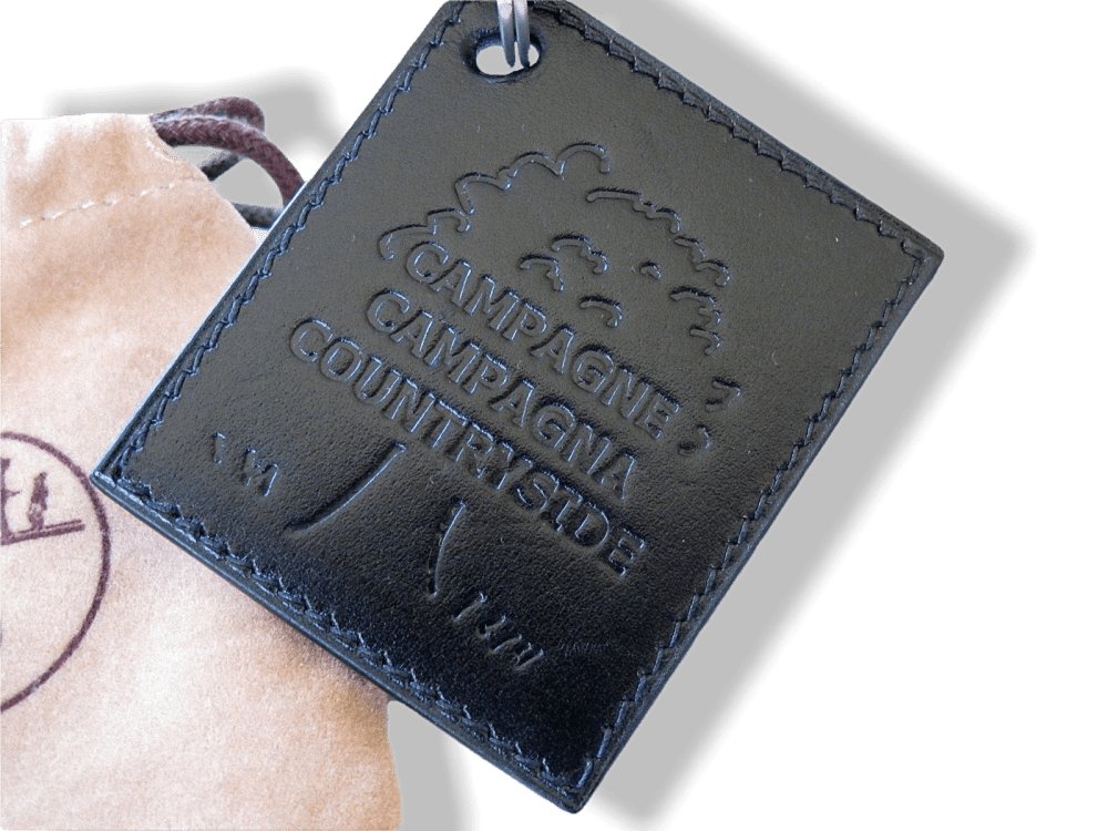 Hermes Black Leather Campagne Campagna Countryside Key Ring, New! - poupishop