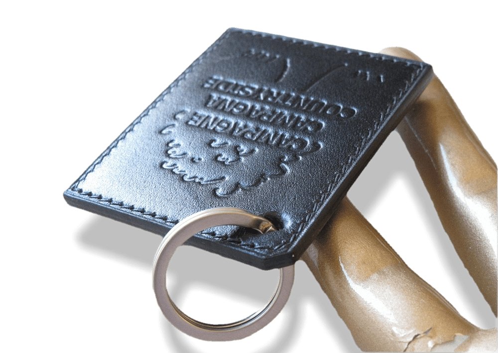 Hermes Black Leather Campagne Campagna Countryside Key Ring, New! - poupishop