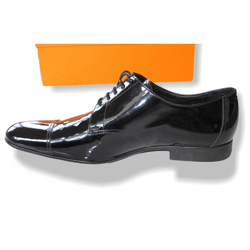 Hermes Black Patent Leather Coktail Party Wedding Men Shoes, NIB! - poupishop