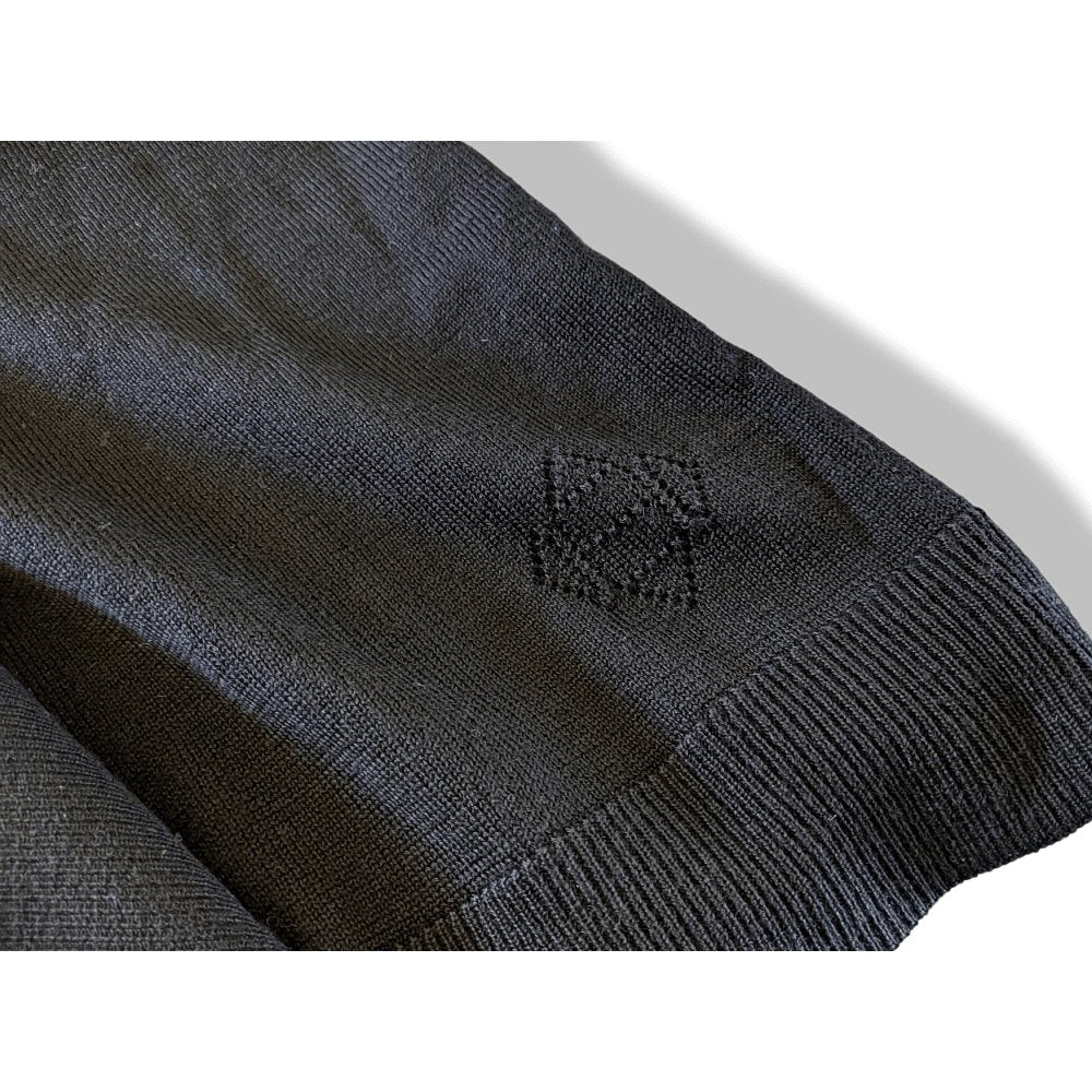 Hermes Black Reglisse Cotton/Silk Fine Knite MAILLE TWIN SET LONG UNIFORME H, BNWT! - poupishop