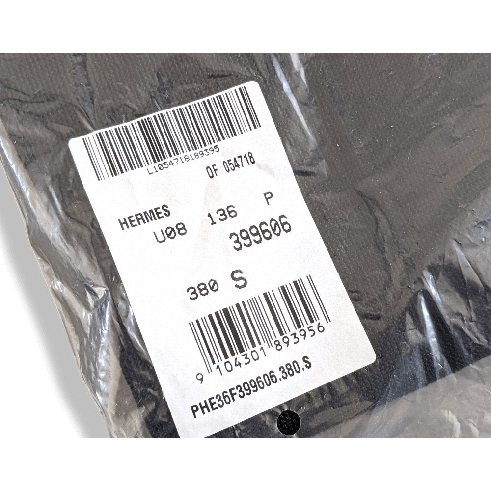Hermes Black Reglisse Knit MAILLE UNIFORME H Long Sleeves Sweater V, BNEW! - poupishop