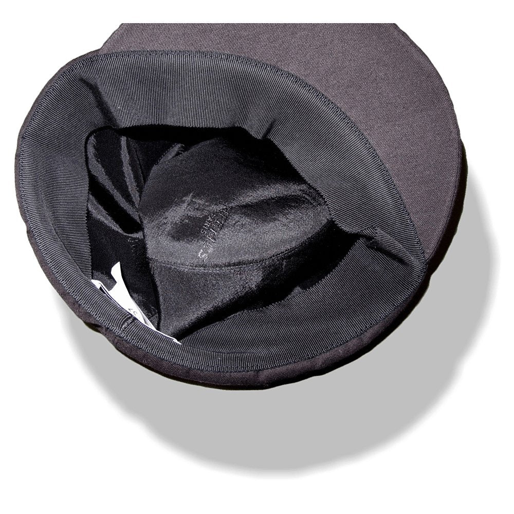 Hermes Black Serge Lily Officer Women Cap Hat Sz57, NWT! - poupishop