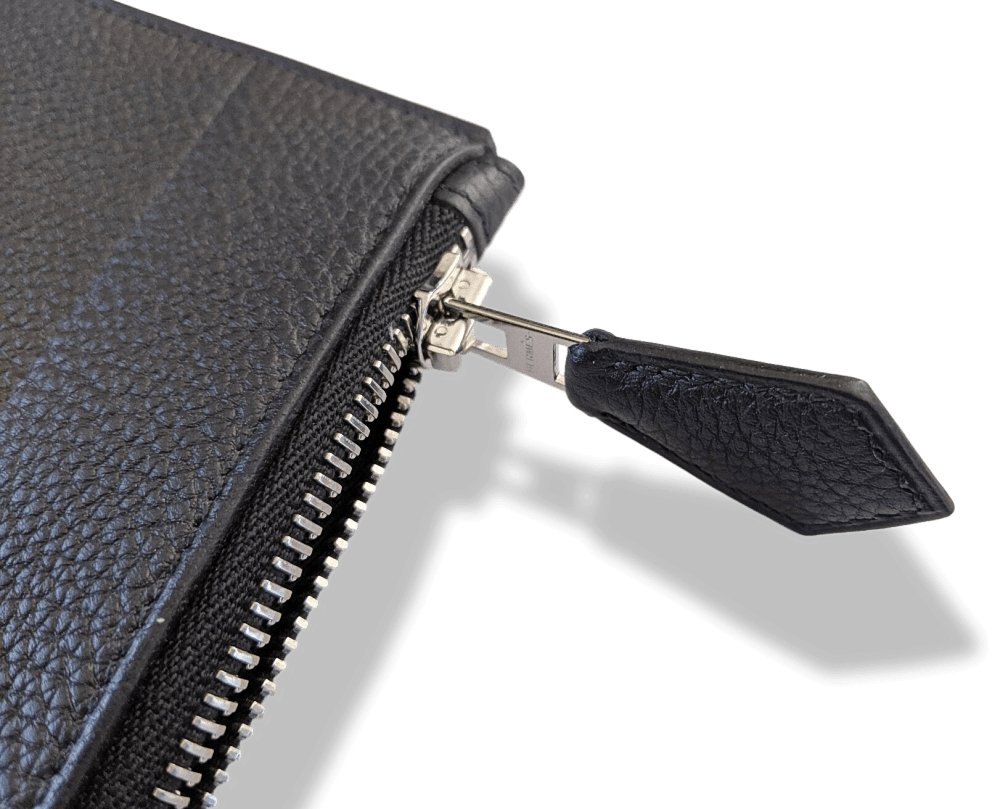 Hermes Black Togo Calfskin TROUSSE BAZAR MM Zipped Pochette Bag, BNWTIB! - poupishop