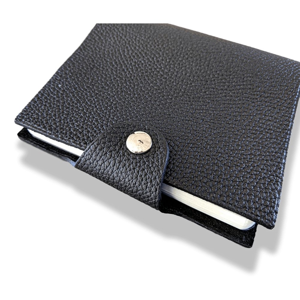 Hermes Black Togo Calfskin ULYSSE MINI NoteBook Cover + Refill, BNIB! - poupishop