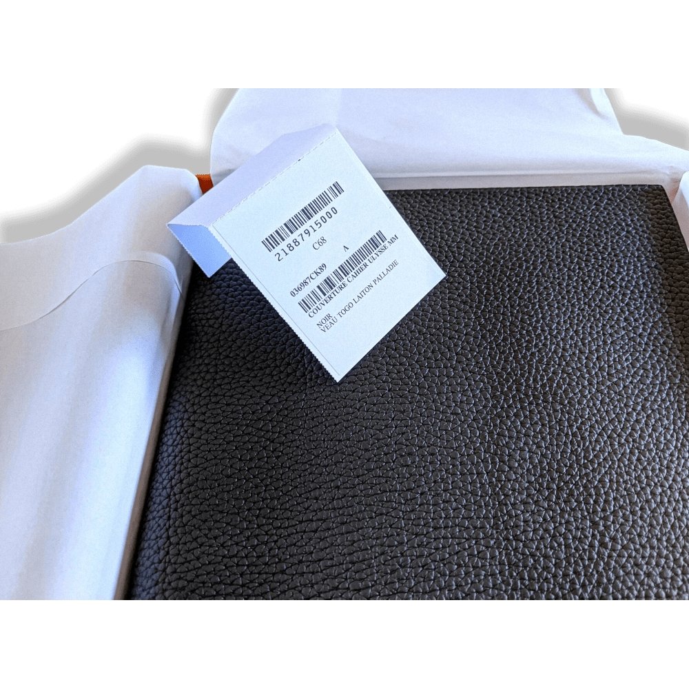Hermes Black Togo Calfskin ULYSSE MM NoteBook Cover, BNWTIB! - poupishop