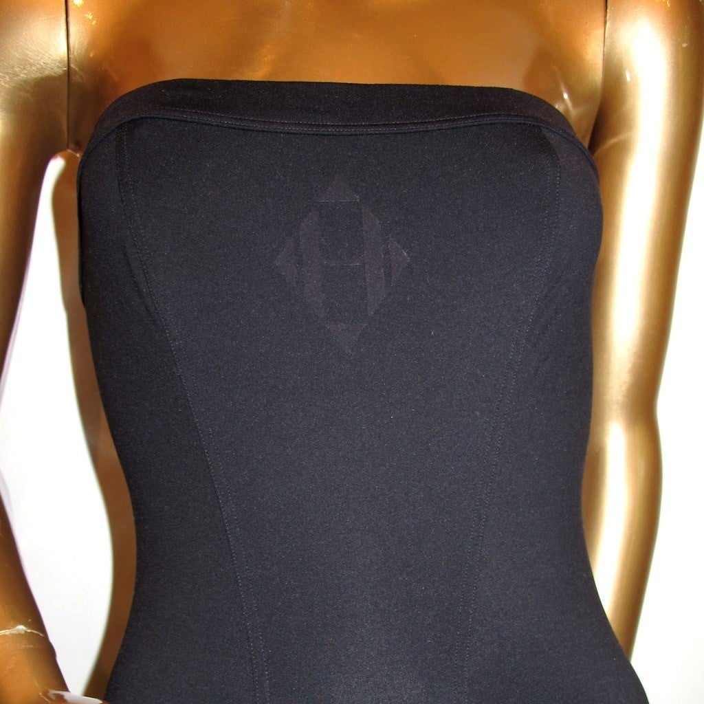 Hermes Black/Black Removable strap Swimsuit 1pc Model H Sz40, NEW! - poupishop