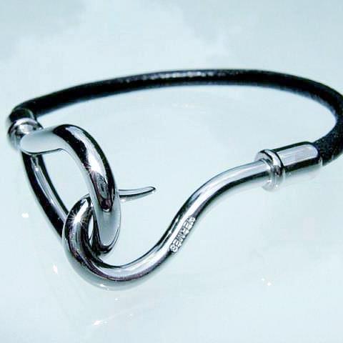 Hermes Black/Silver Bracelet Jumbo