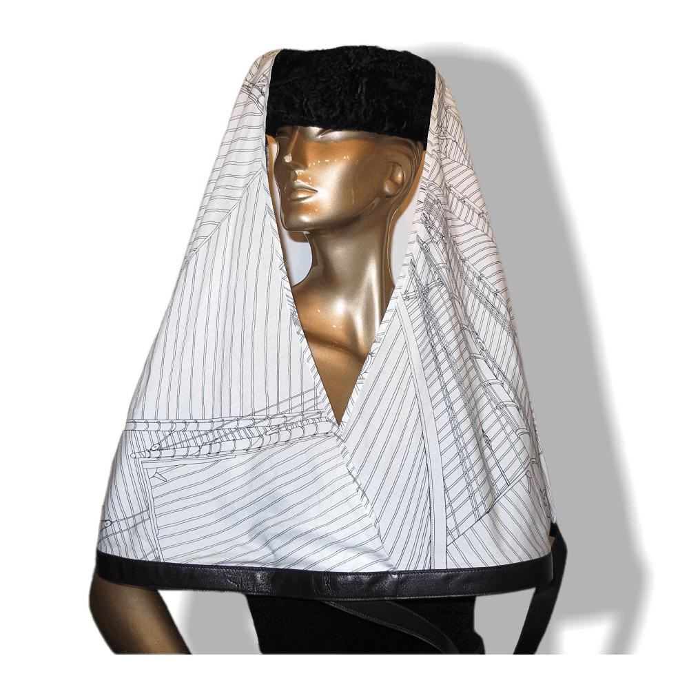 Hermes Black/White Vent Portant II Cache-Coeur with Lambskin Double Tour Belt