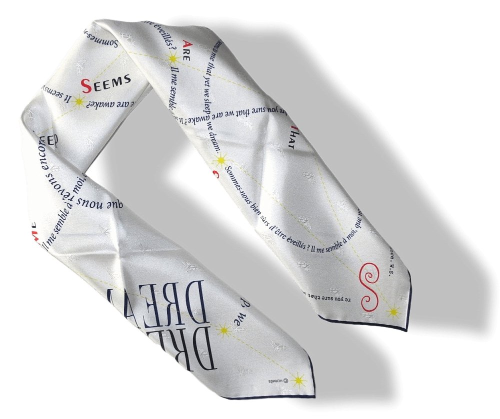 Hermes CARREVE (Shakespeare) Jacquard Twill Silk Scarf 70 cm