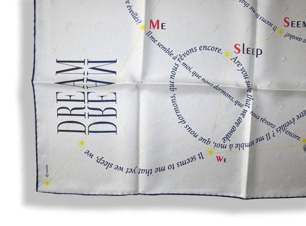 Hermes CARREVE (Shakespeare) Jacquard Twill Silk Scarf 70 cm