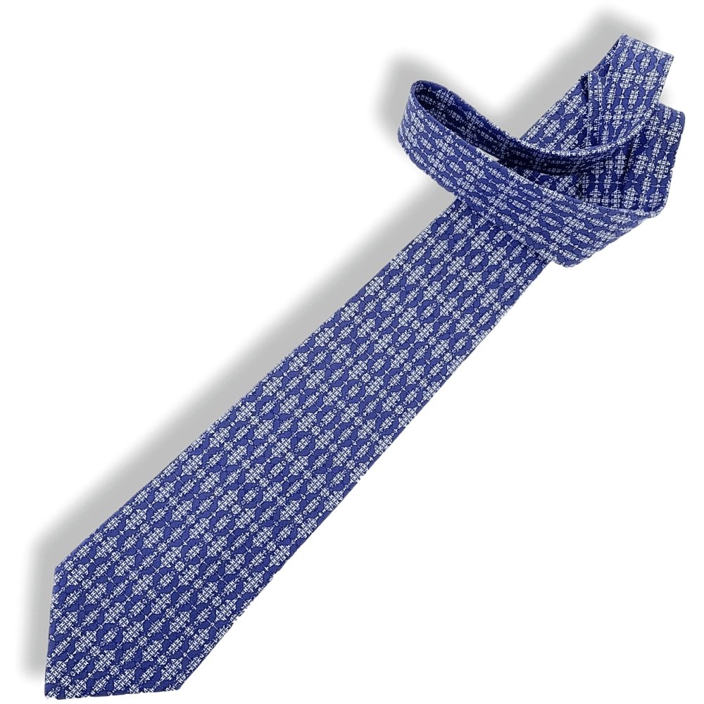 Hermes LAPINS H Twill Silk Tie 9CM