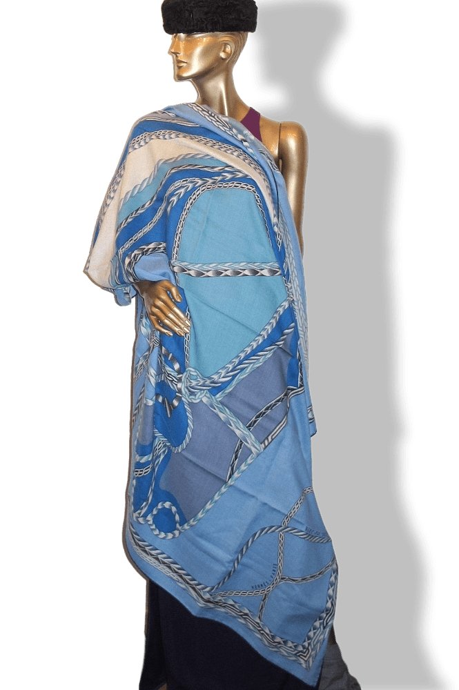 Hermes Robe Du Soir Cashmere 70% Shawl 140