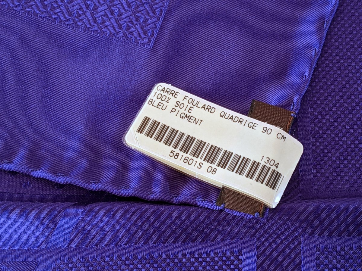 Hermes Bleu Pigment QUADRIGE by Pierre Peron Jacquard Twill 90, NIB!